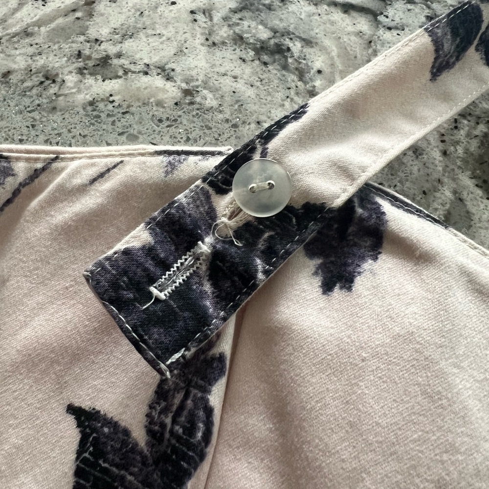 Ixia Floral Halter Mini Dress Black Strapless Size M - Picture 7 of 11